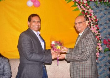 जिला कलक्टर नरेन्द्र गुप्ता का स्वागत एवं राजेन्द्र विजय को दी विदाई