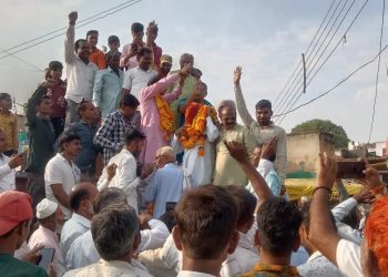 कांग्रेस प्रत्याशी करण सिंह राठौड़ ने किया तूफानी दौरा, एक दर्जन गांवों में किया जनसंपर्क